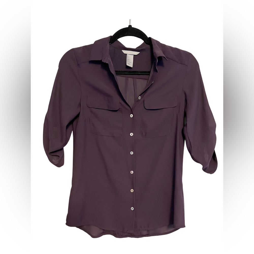 Plum Georgette Blouse